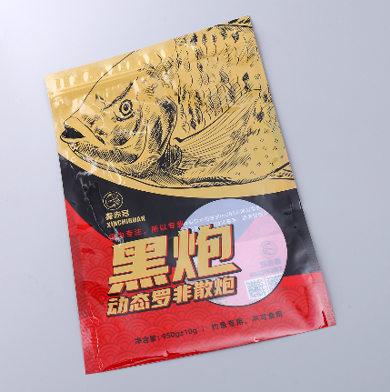 定制羅非散炮鰱鳙鋁箔包裝袋 鯽魚(yú)餌飼料真空自封自立袋