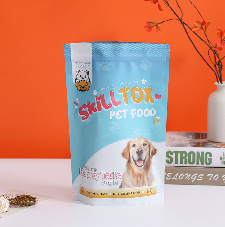 定制寵物食品自立自封鋁箔袋越南款貓狗糧包裝袋