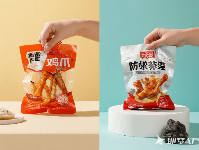 防穿刺熟食包裝袋-雞爪骨頭穿刺測試