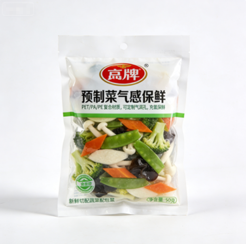 預制菜氣調保鮮包裝袋 食品級PET/PA/PE復合 充氮保鮮 可定制氣調孔