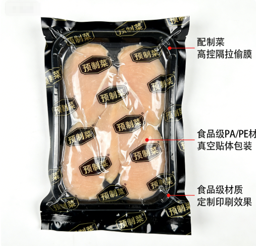 預制菜可降解復合包裝袋 環保PLA/PE材質 可自然降解 食品級批量定制