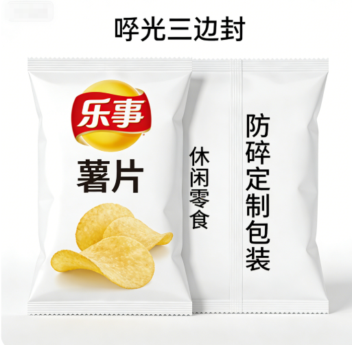 大牌薯片包裝袋 食品級啞光三邊封 休閑零食防碎定制包裝袋