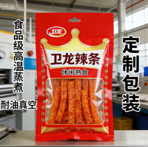 衛龍國潮大牌辣條包裝袋 食品級高溫蒸煮 耐油真空 休閑熟食定制包裝