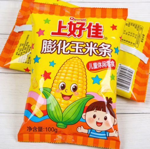 童趣大牌膨化玉米條包裝袋 食品級亮光彩印 兒童休閑零食定制包裝